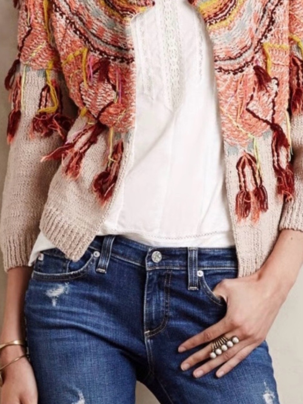 Anthropologie Moth Guajava Cardigan Sz M